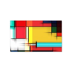 Multicolored Retro Abstraction, Lines Retro Background, Multicolored Mosaic Sticker Rectangular (100 Pack) by nateshop