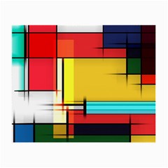 Multicolored Retro Abstraction, Lines Retro Background, Multicolored Mosaic Small Glasses Cloth (2 Sides) by nateshop