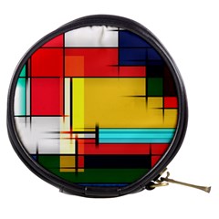 Multicolored Retro Abstraction, Lines Retro Background, Multicolored Mosaic Mini Makeup Bag by nateshop