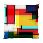 Multicolored Retro Abstraction, Lines Retro Background, Multicolored Mosaic Standard Cushion Case (Two Sides) Front