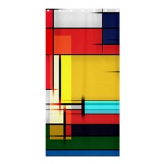 Multicolored Retro Abstraction, Lines Retro Background, Multicolored Mosaic Shower Curtain 36  X 72  (stall)  by nateshop