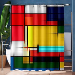 Multicolored Retro Abstraction%2 Shower Curtain 60  X 72  (medium)  by nateshop