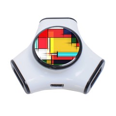 Multicolored Retro Abstraction%2 3-port Usb Hub by nateshop