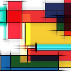 Multicolored Retro Abstraction%2 Play Mat (square) by nateshop