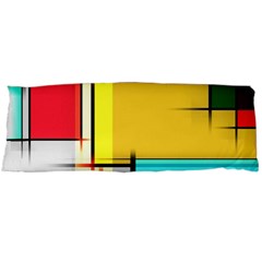 Multicolored Retro Abstraction, Lines Retro Background, Multicolored Mosaic Body Pillow Case (dakimakura) by nateshop