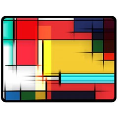 Multicolored Retro Abstraction, Lines Retro Background, Multicolored Mosaic Two Sides Fleece Blanket (large) by nateshop