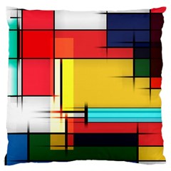 Multicolored Retro Abstraction, Lines Retro Background, Multicolored Mosaic Standard Premium Plush Fleece Cushion Case (one Side) by nateshop