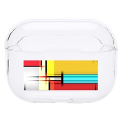 Multicolored Retro Abstraction, Lines Retro Background, Multicolored Mosaic Hard Pc Airpods Pro Case by nateshop