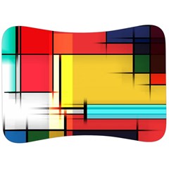 Multicolored Retro Abstraction%2 Velour Seat Head Rest Cushion by nateshop