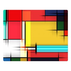 Multicolored Retro Abstraction, Lines Retro Background, Multicolored Mosaic Premium Plush Fleece Blanket (large) by nateshop