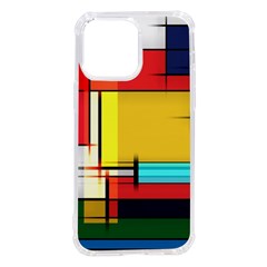 Multicolored Retro Abstraction, Lines Retro Background, Multicolored Mosaic Iphone 14 Pro Max Tpu Uv Print Case by nateshop