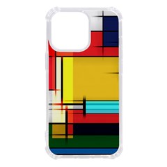 Multicolored Retro Abstraction, Lines Retro Background, Multicolored Mosaic Iphone 13 Pro Tpu Uv Print Case by nateshop