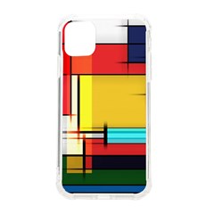 Multicolored Retro Abstraction, Lines Retro Background, Multicolored Mosaic Iphone 11 Tpu Uv Print Case by nateshop