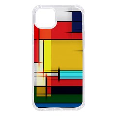 Multicolored Retro Abstraction, Lines Retro Background, Multicolored Mosaic Iphone 14 Plus Tpu Uv Print Case by nateshop