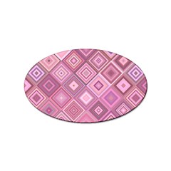 Pink Retro Texture With Rhombus, Retro Backgrounds Sticker (oval) by nateshop