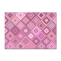 Pink Retro Texture With Rhombus, Retro Backgrounds Sticker A4 (10 Pack) by nateshop