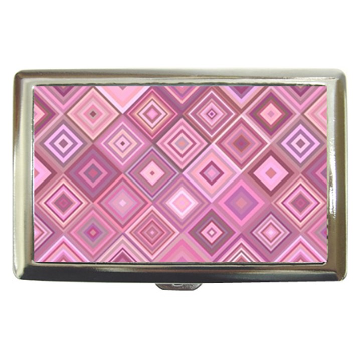 Pink Retro Texture With Rhombus, Retro Backgrounds Cigarette Money Case