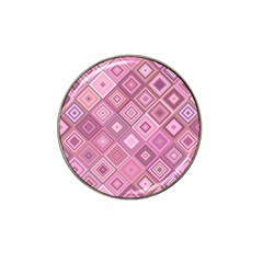 Pink Retro Texture With Rhombus, Retro Backgrounds Hat Clip Ball Marker (4 Pack)