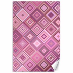 Pink Retro Texture With Rhombus, Retro Backgrounds Canvas 24  X 36  by nateshop