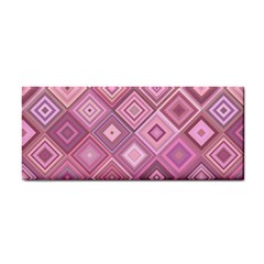 Pink Retro Texture With Rhombus, Retro Backgrounds Hand Towel by nateshop