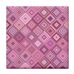 Pink Retro Texture With Rhombus, Retro Backgrounds Face Towel by nateshop