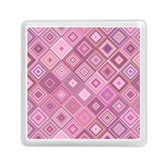 Pink Retro Texture With Rhombus, Retro Backgrounds Memory Card Reader (square)