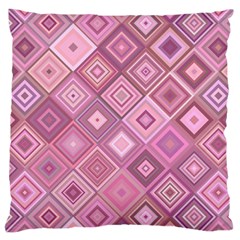 Pink Retro Texture With Rhombus, Retro Backgrounds Large Cushion Case (one Side) by nateshop