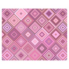 Pink Retro Texture With Rhombus, Retro Backgrounds Two Sides Premium Plush Fleece Blanket (medium) by nateshop