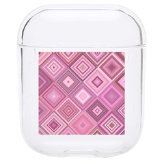 Pink Retro Texture With Rhombus, Retro Backgrounds Hard Pc Airpods 1/2 Case by nateshop