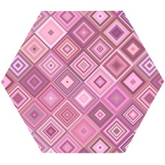 Pink Retro Texture With Rhombus, Retro Backgrounds Wooden Puzzle Hexagon by nateshop