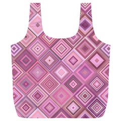 Pink Retro Texture With Rhombus, Retro Backgrounds Full Print Recycle Bag (xxl) by nateshop