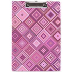 Pink Retro Texture With Rhombus, Retro Backgrounds A4 Acrylic Clipboard by nateshop