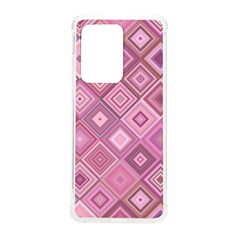 Pink Retro Texture With Rhombus, Retro Backgrounds Samsung Galaxy S20 Ultra 6 9 Inch Tpu Uv Case by nateshop