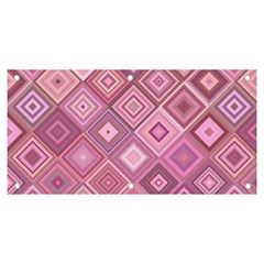 Pink Retro Texture With Rhombus, Retro Backgrounds Banner And Sign 6  X 3  by nateshop