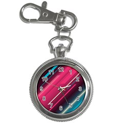 Pink-blue Retro Background, Retro Backgrounds, Lines Key Chain Watches by nateshop