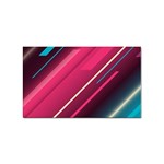 Pink-blue Retro Background, Retro Backgrounds, Lines Sticker (Rectangular) Front