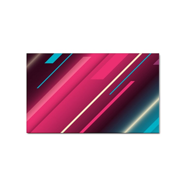 Pink-blue Retro Background, Retro Backgrounds, Lines Sticker (Rectangular)