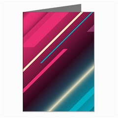 Pink-blue Retro Background, Retro Backgrounds, Lines Greeting Cards (pkg Of 8) by nateshop