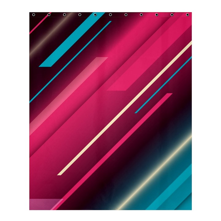 Pink-blue Retro Background, Retro Backgrounds, Lines Shower Curtain 60  x 72  (Medium) 