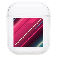 Pink-blue Retro Background, Retro Backgrounds, Lines Soft Tpu Airpods 1/2 Case by nateshop