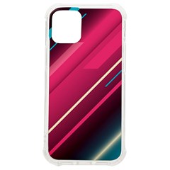 Pink-blue Retro Background, Retro Backgrounds, Lines Iphone 12 Mini Tpu Uv Print Case	 by nateshop