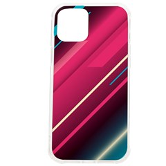 Pink-blue Retro Background, Retro Backgrounds, Lines Iphone 12 Pro Max Tpu Uv Print Case by nateshop