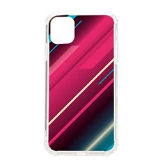 Pink-blue Retro Background, Retro Backgrounds, Lines Iphone 11 Tpu Uv Print Case by nateshop