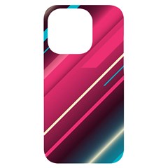 Pink-blue Retro Background, Retro Backgrounds, Lines Iphone 14 Pro Black Uv Print Case by nateshop