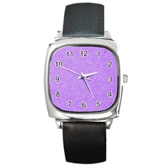 Purple Paper Texture, Paper Background Square Metal Watch by nateshop