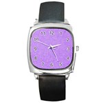 Purple Paper Texture, Paper Background Square Metal Watch Front