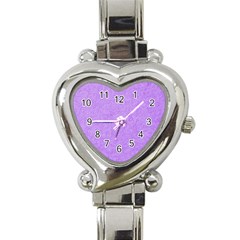 Purple Paper Texture, Paper Background Heart Italian Charm Watch by nateshop