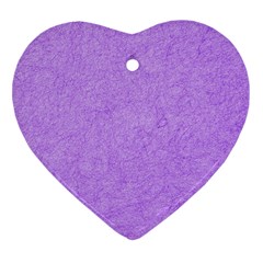 Purple Paper Texture, Paper Background Heart Ornament (two Sides) by nateshop