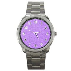 Purple Paper Texture, Paper Background Sport Metal Watch by nateshop