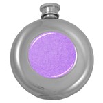 Purple Paper Texture, Paper Background Round Hip Flask (5 oz) Front